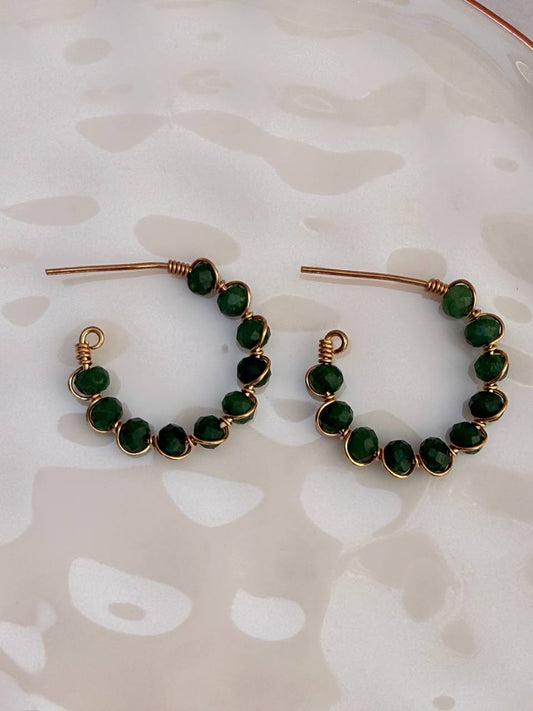 Beaded Hoop Earrings