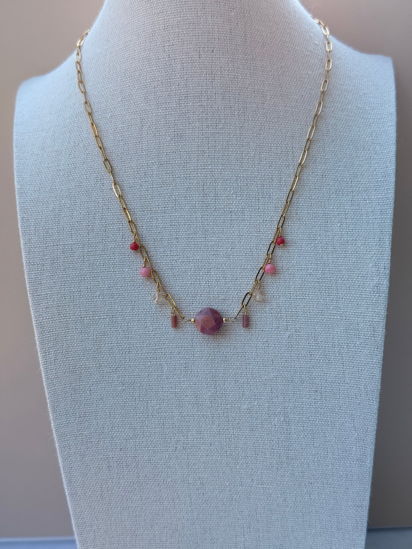 Pink Charm Necklace