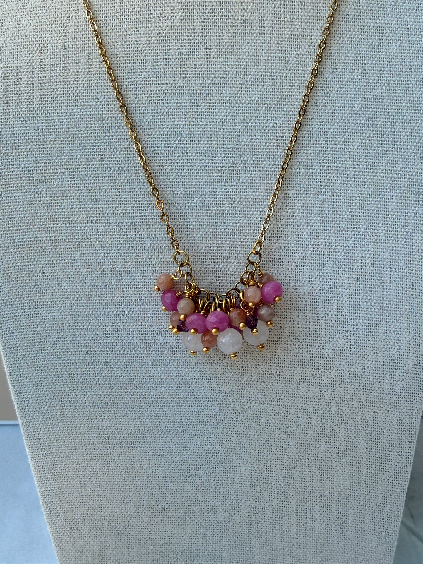 Blush Cluster Necklace