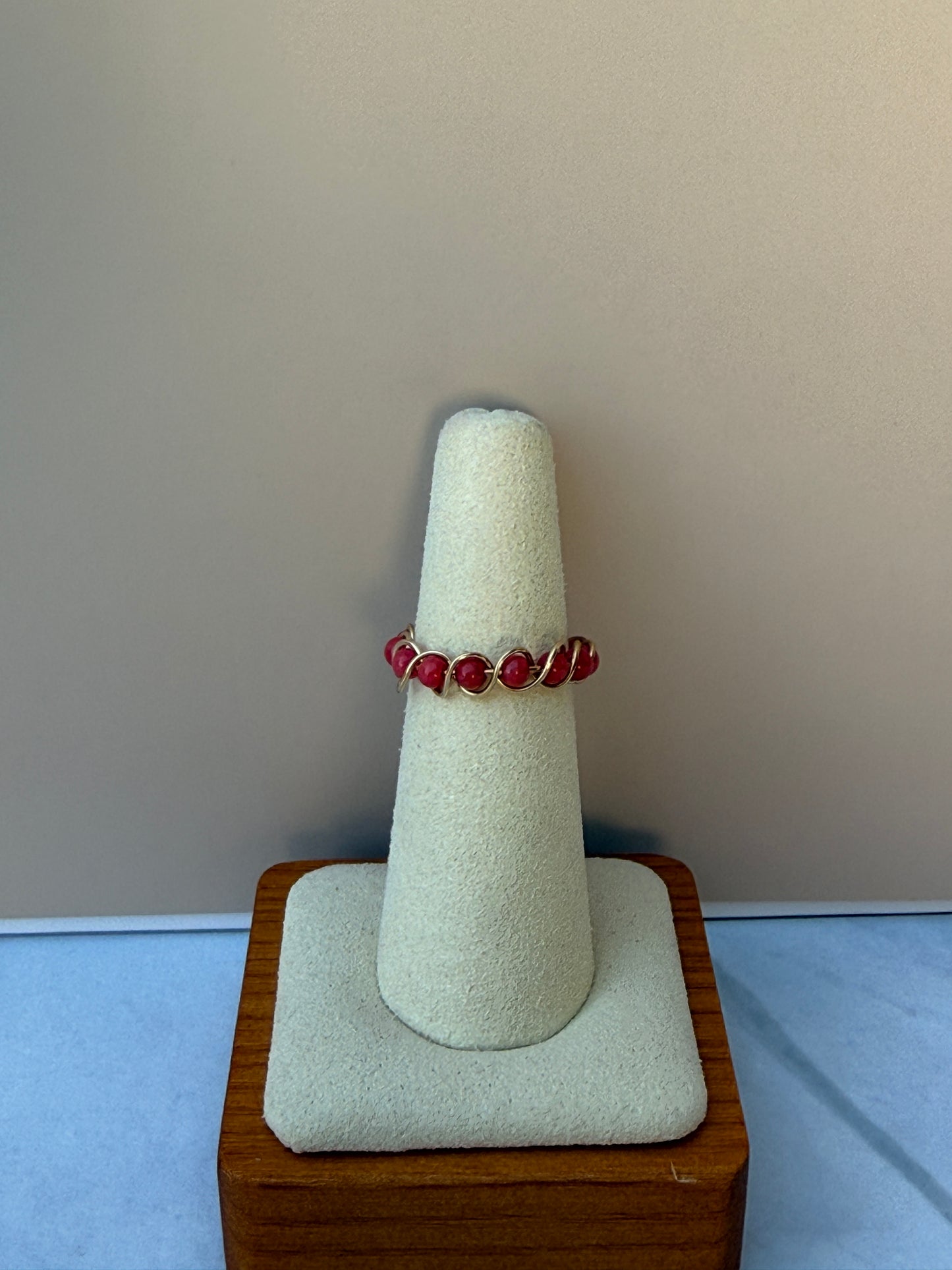 Coral Braid Ring