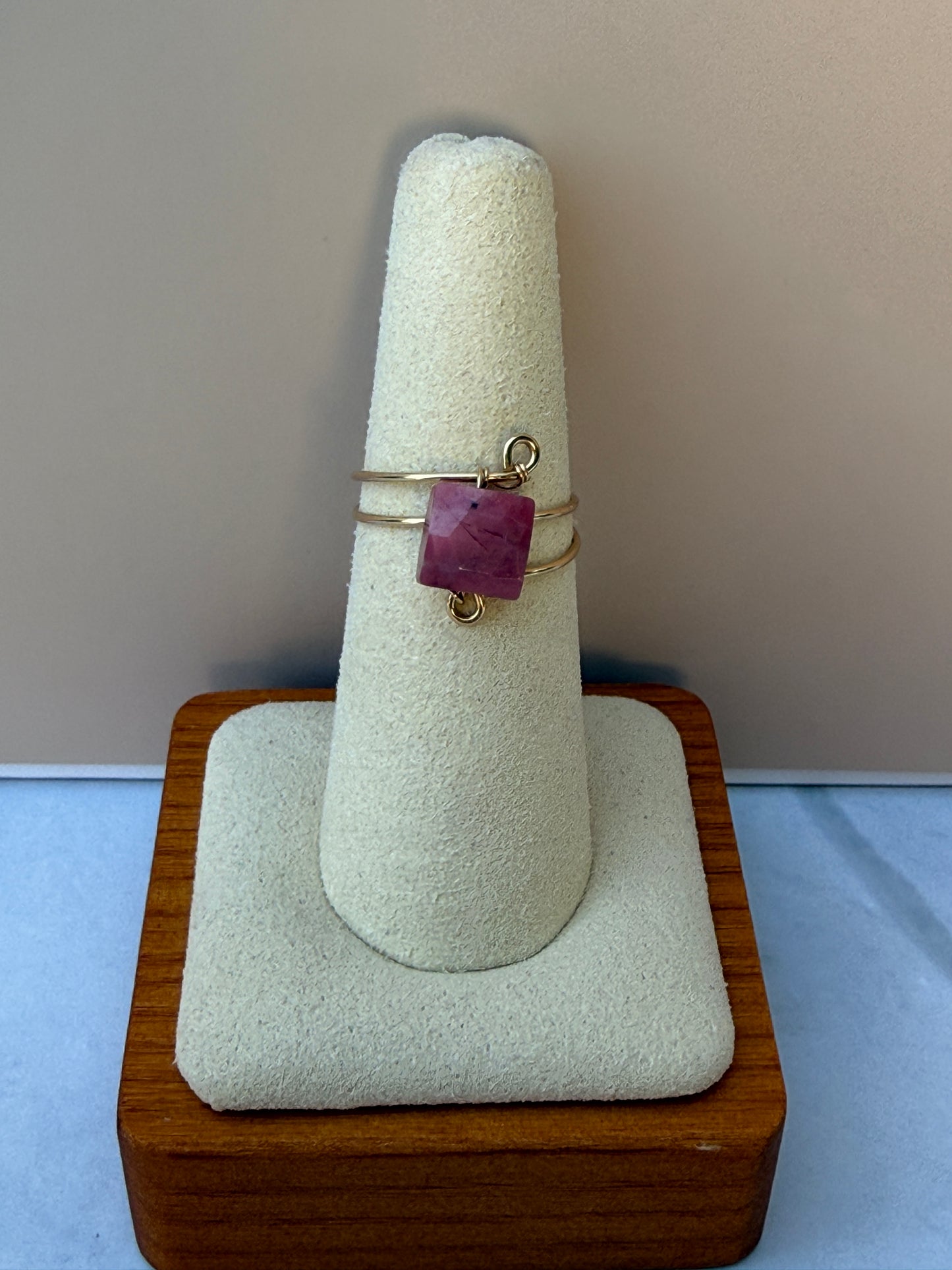Rhodonite Square Ring