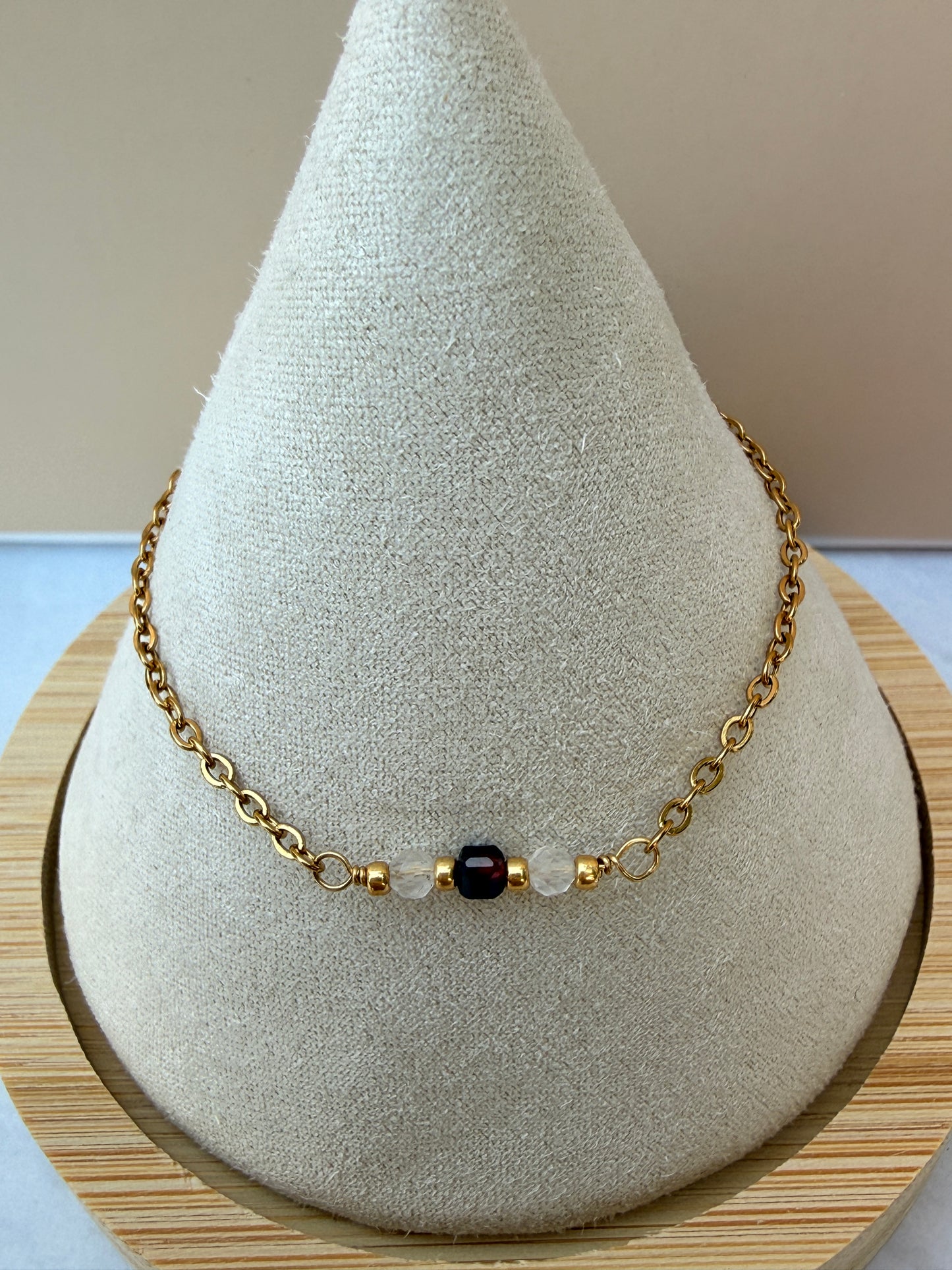 Garnet Charm Bracelet