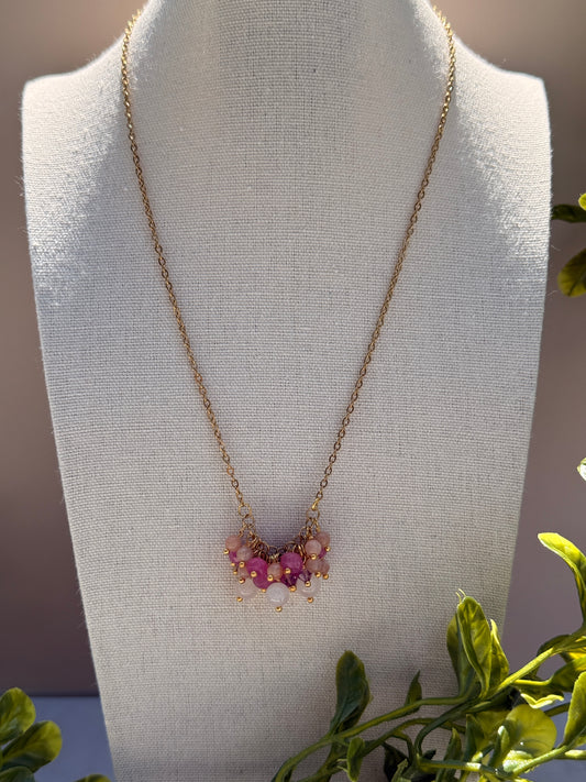 Blush Cluster Necklace