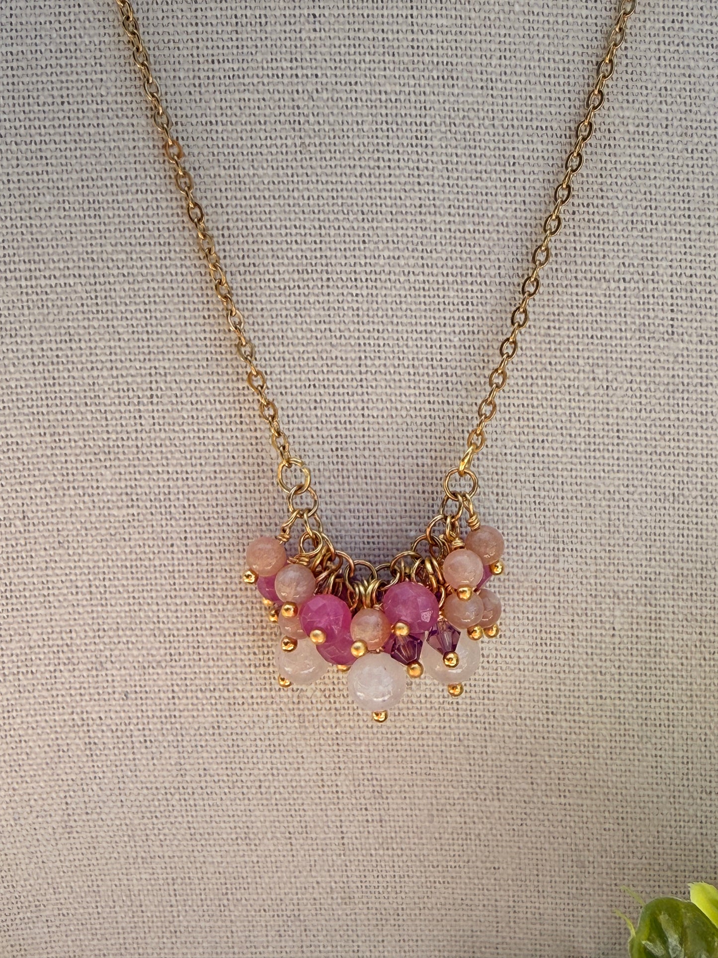 Blush Cluster Necklace