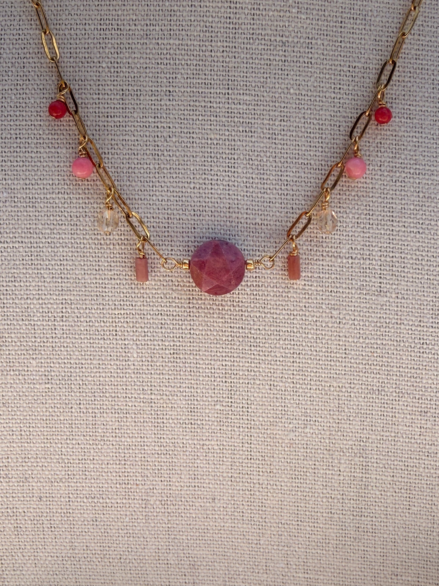 Pink Charm Necklace