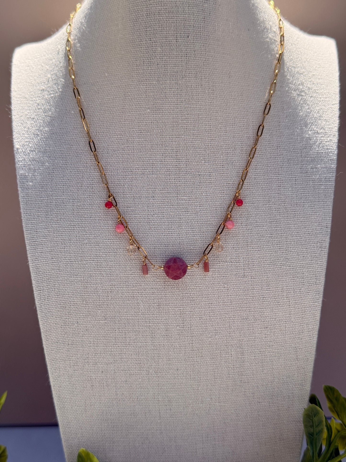 Pink Charm Necklace