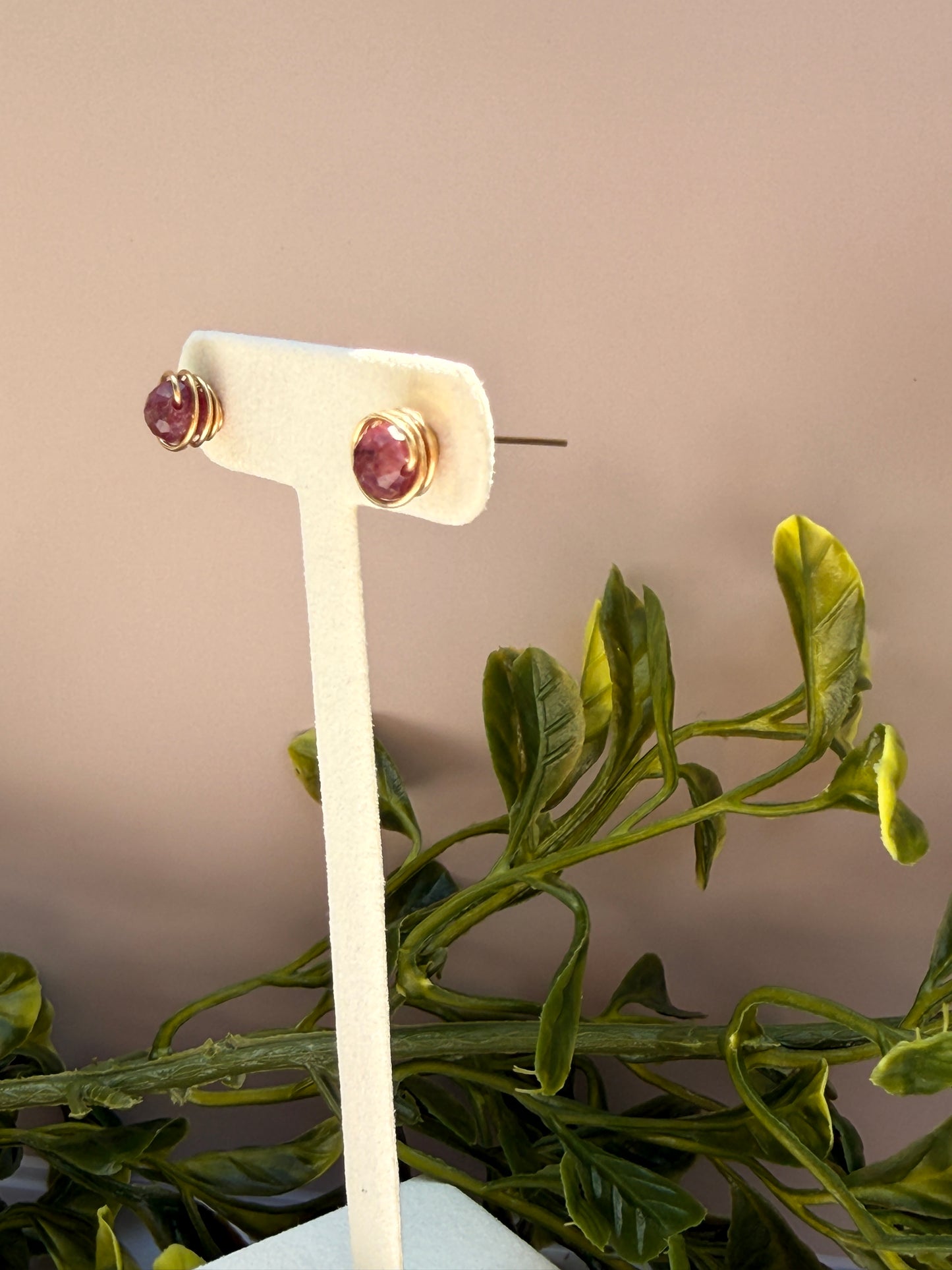 Rhodonite Stud Earrings