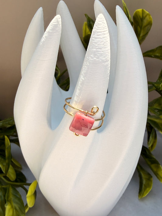 Rhodonite Square Ring