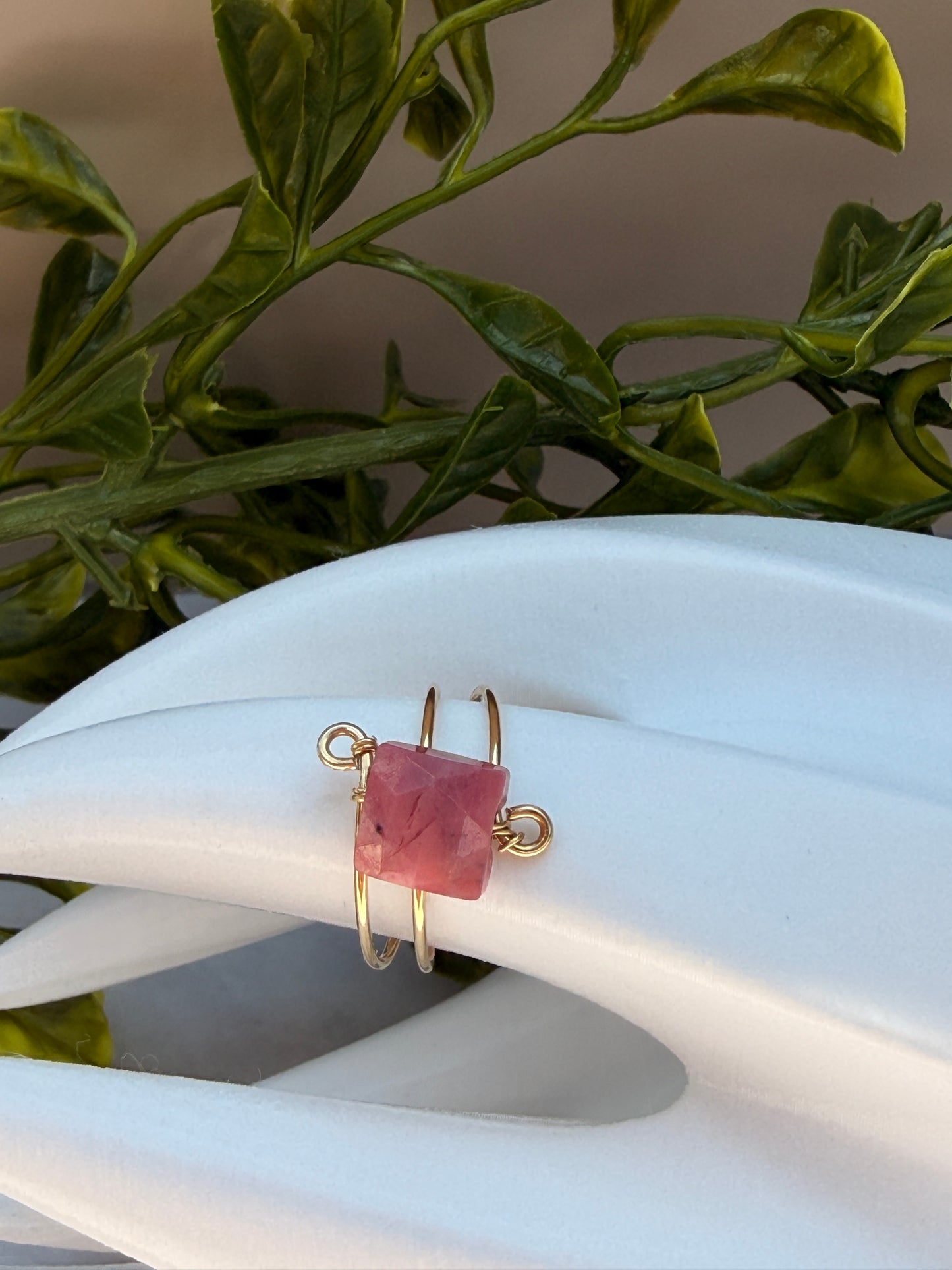 Rhodonite Square Ring
