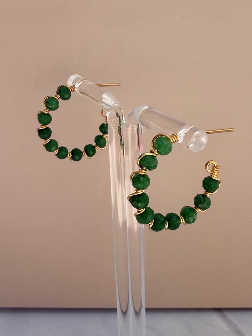 Beaded Hoop Earrings