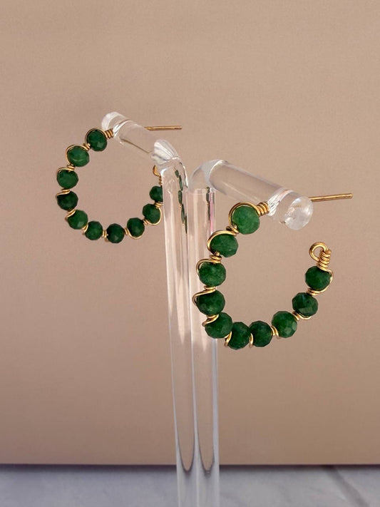Beaded Hoop Earrings