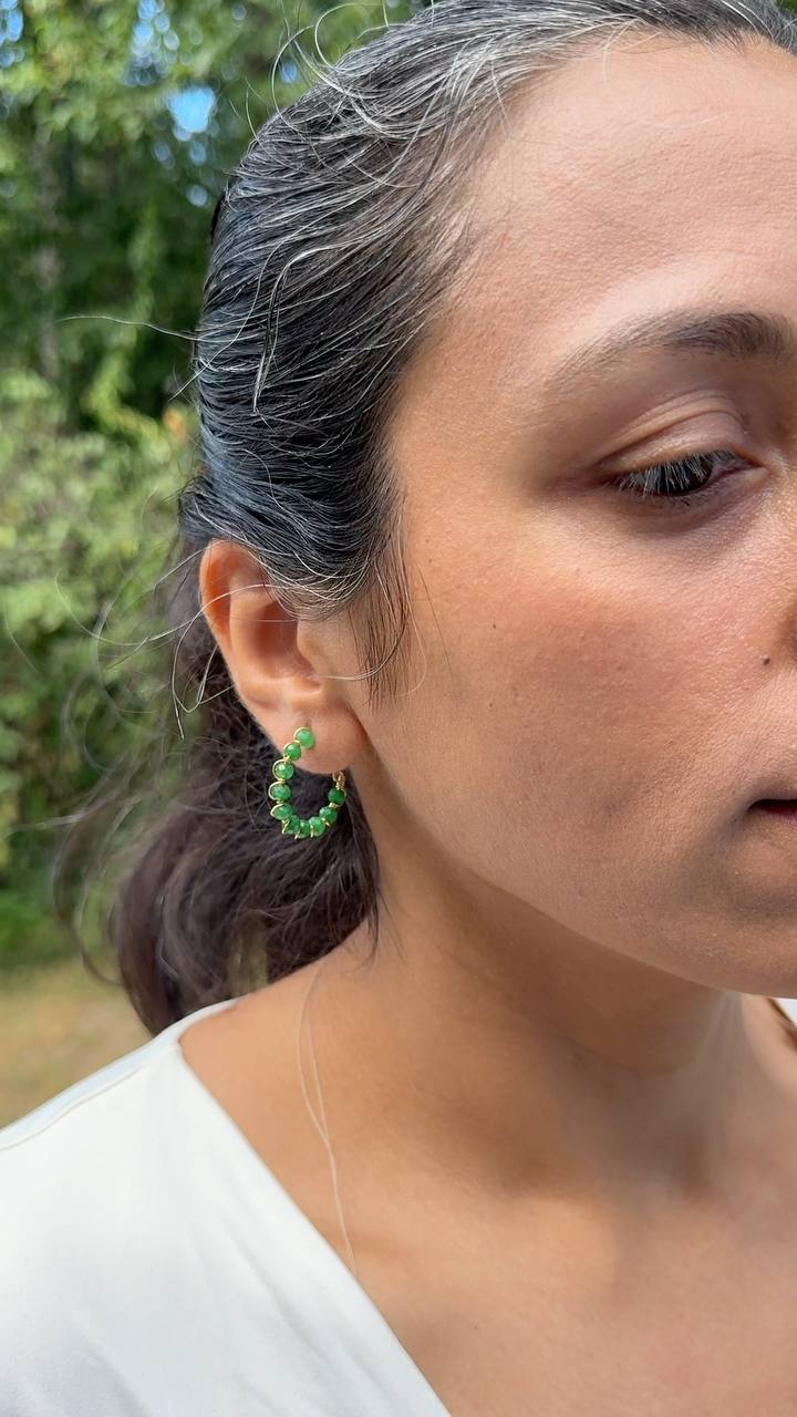 Beaded Hoop Earrings